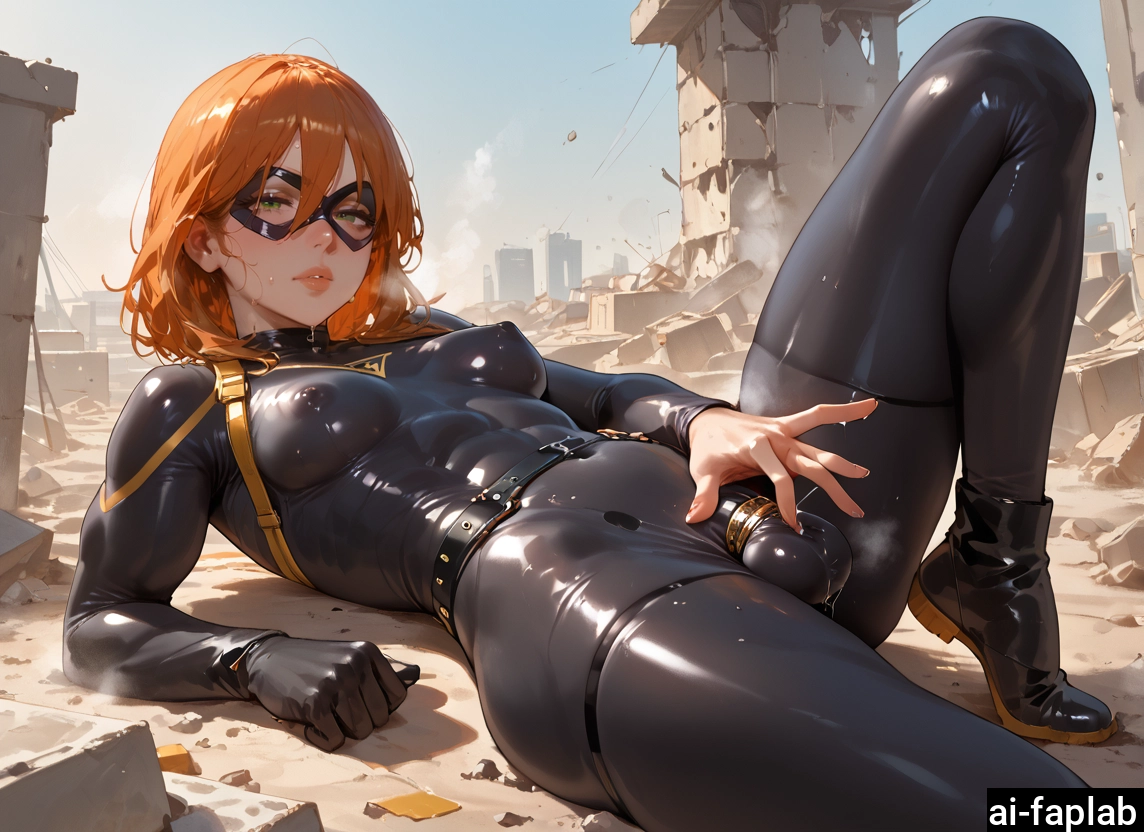 bodysuit, green eyes, 1girl, solo, covered nipples, mask · Yamete.gg