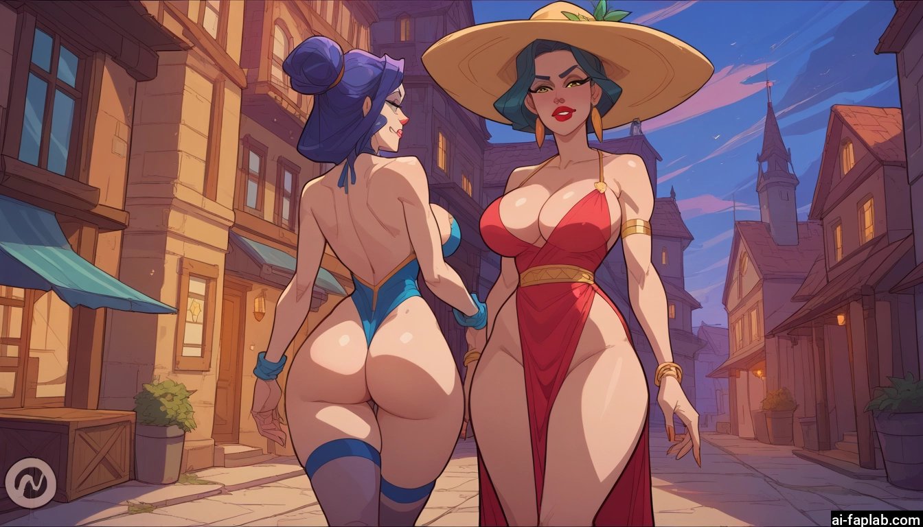 ass, breasts, hat, jewelry, dress, large breasts