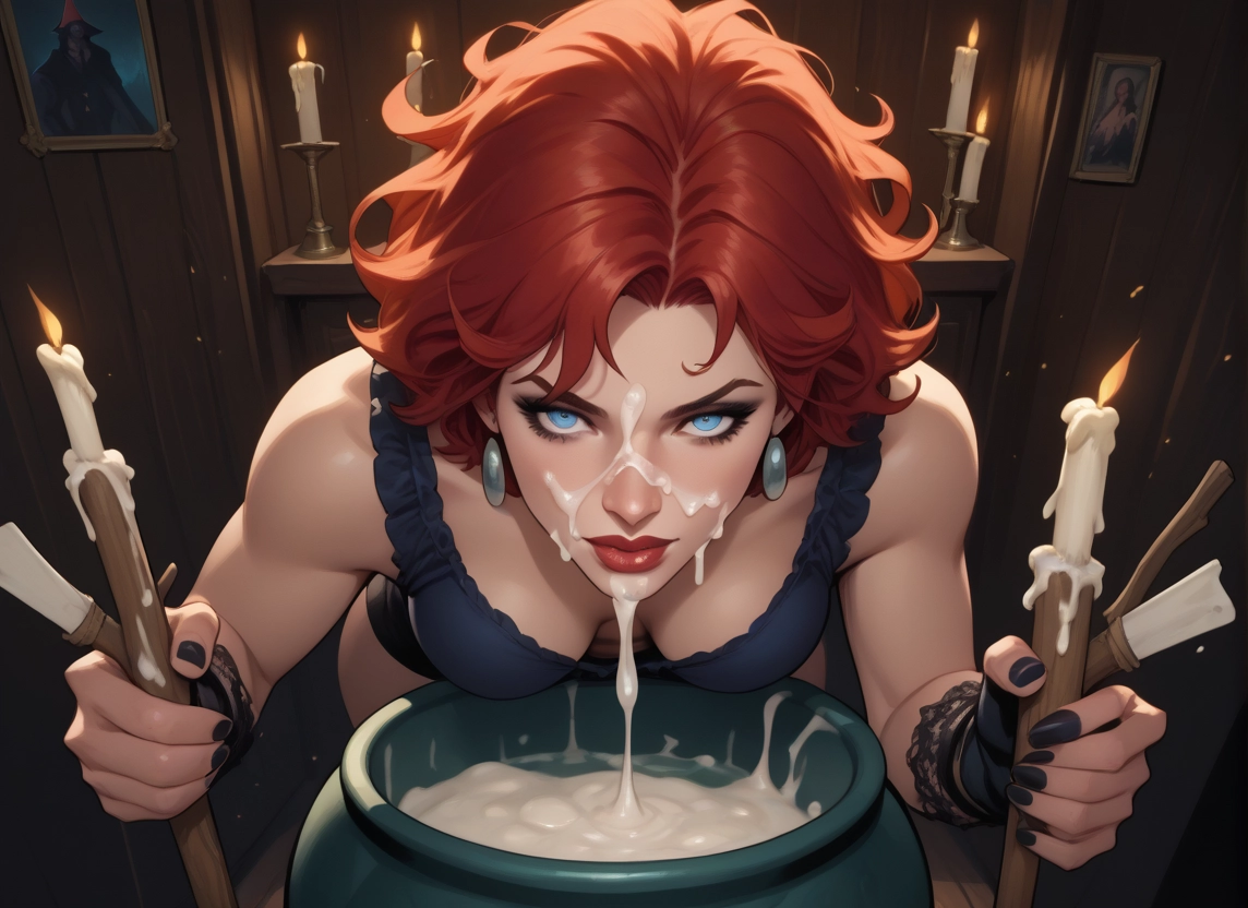1girl, breasts, blue eyes, jewelry, candle, earrings · Yamete.gg