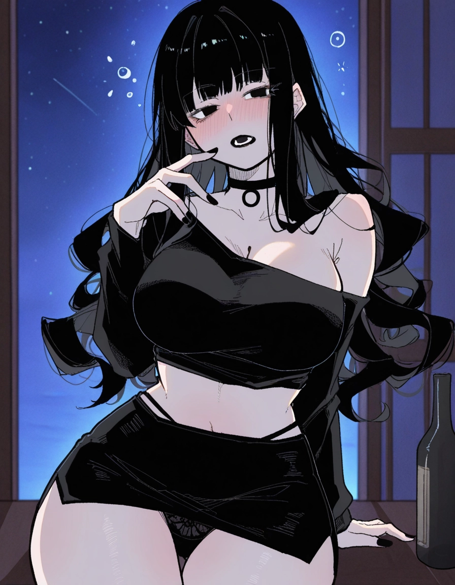 1girl, breasts, underwear, panties, skirt, long hair · Yamete.gg