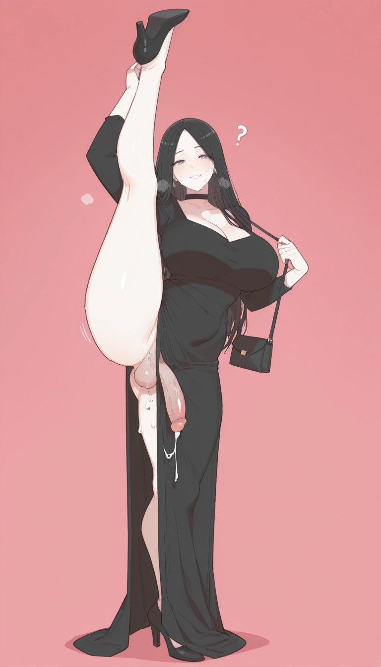 futanari, 1girl, solo, standing, breasts, penis