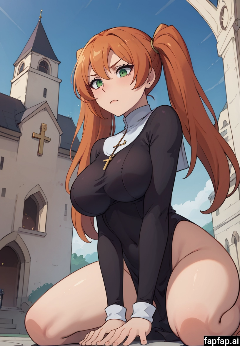 1girl, breasts, green eyes, twintails, solo, large breasts · Yamete.gg