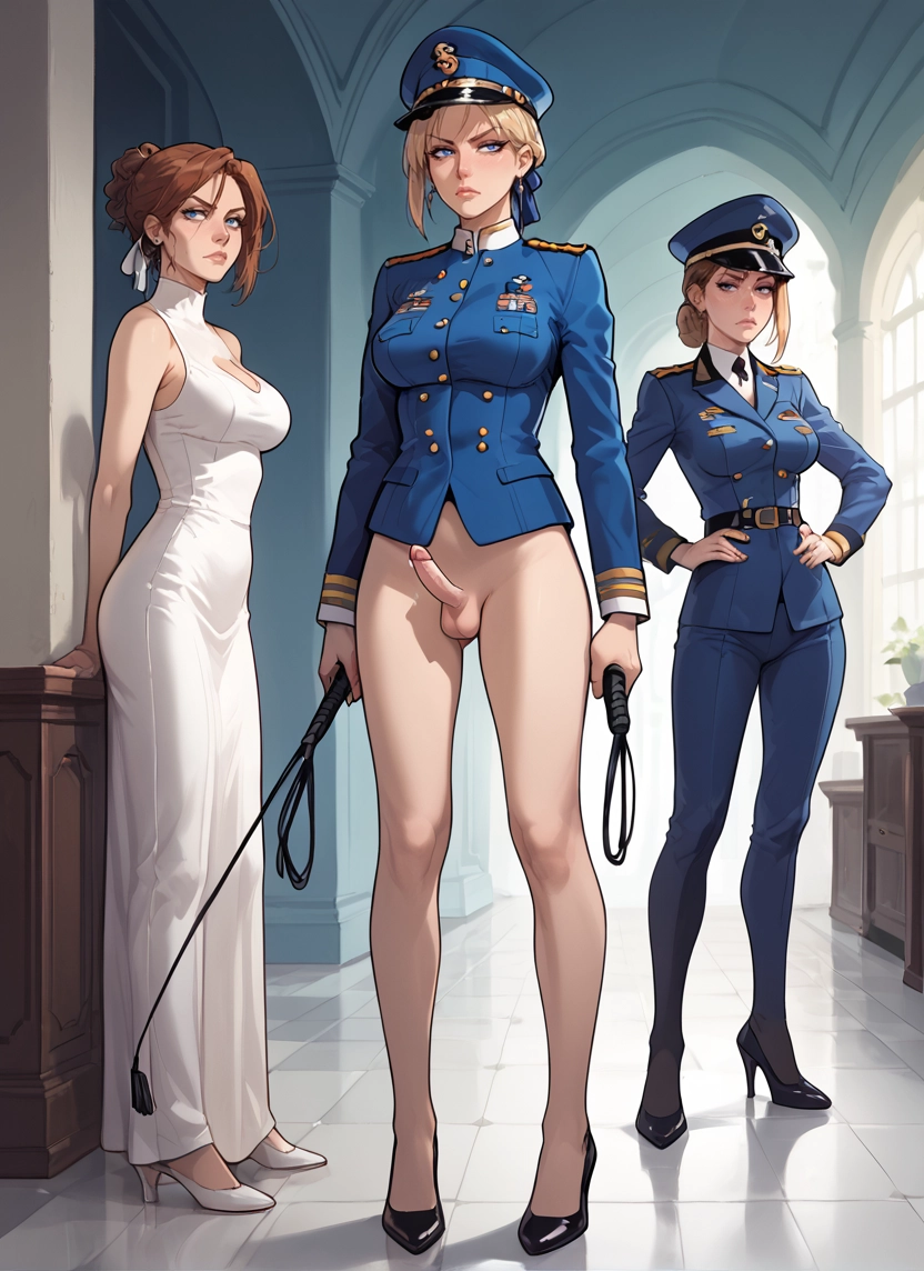 futanari, multiple girls, penis, dress, 2girls, blonde hair · Yamete.gg