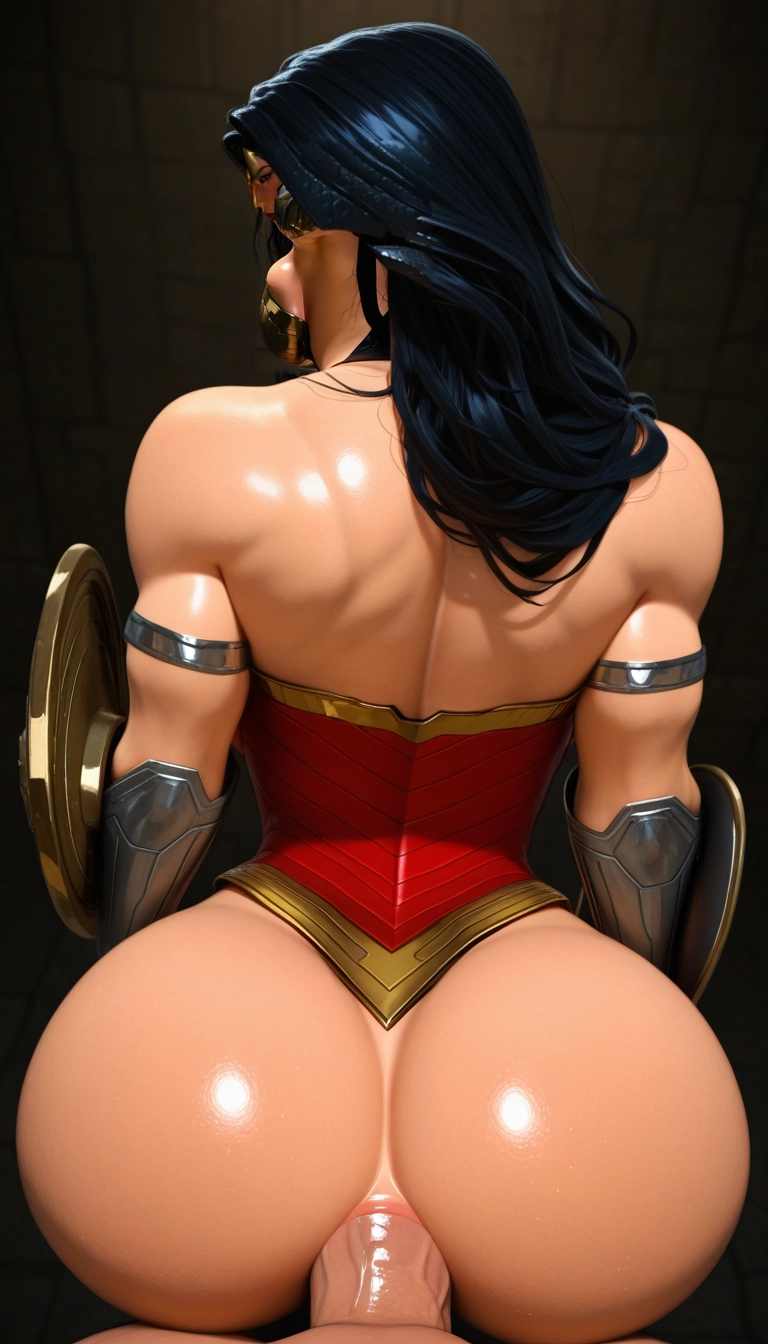 1girl, ass, penis, long hair, armlet, hetero