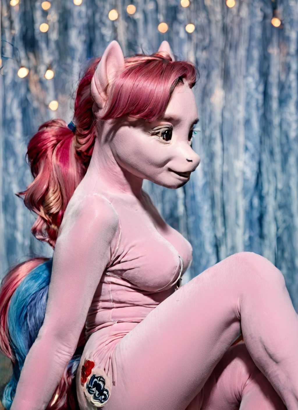furry, 1girl, solo, furry female, sitting, animal ears · Yamete.gg