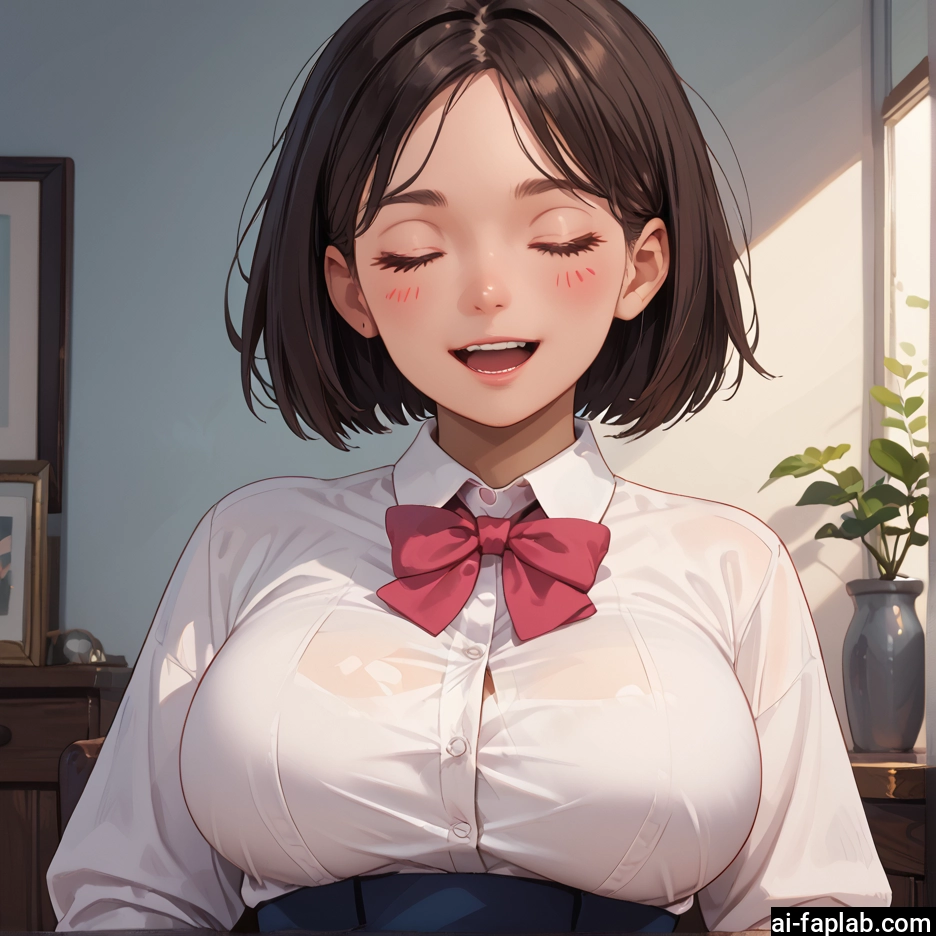 1girl, breasts, closed eyes, open mouth, solo, large breasts · Yamete.gg