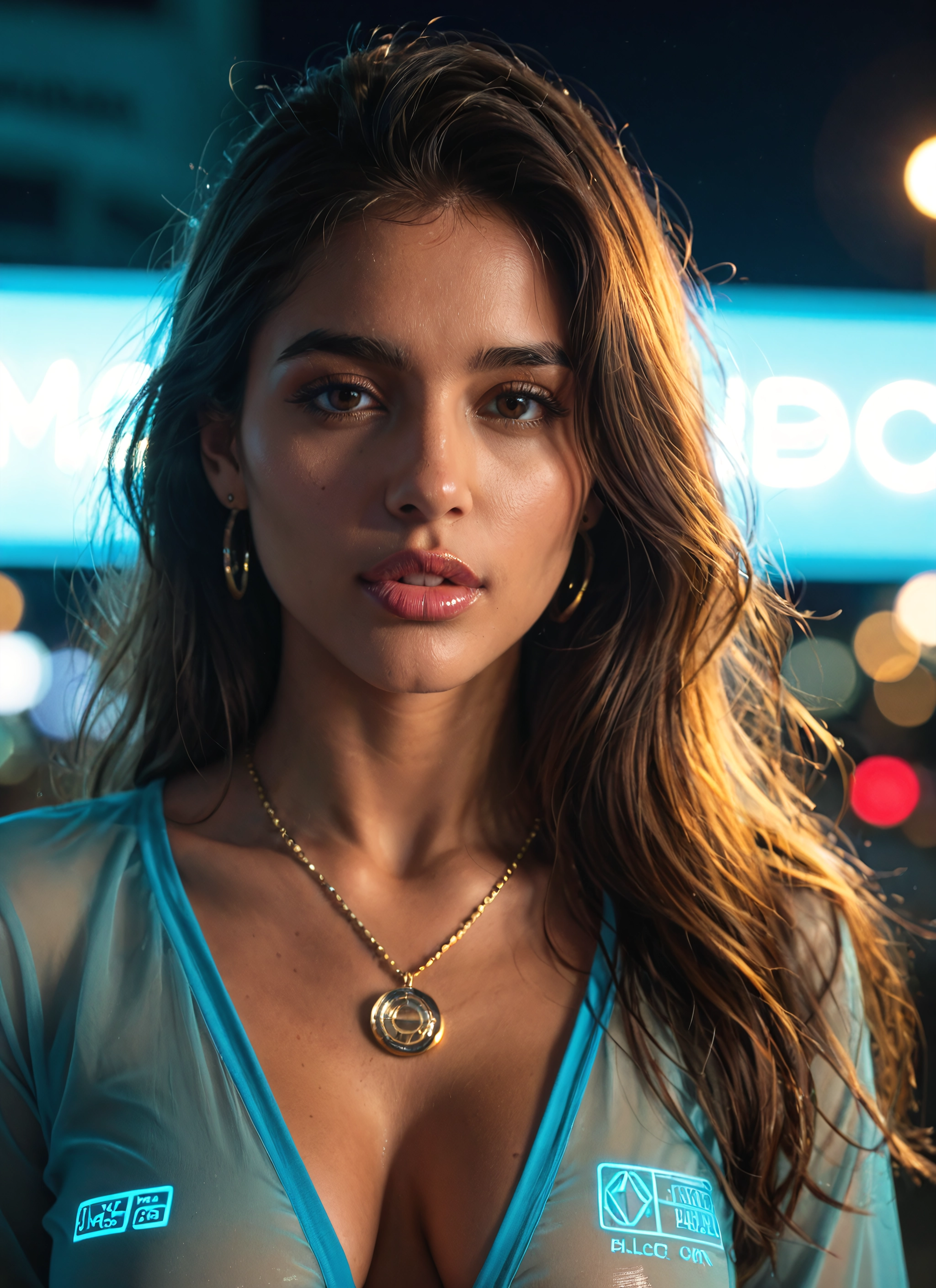 1girl, jewelry, solo, breasts, earrings, necklace · Yamete.gg