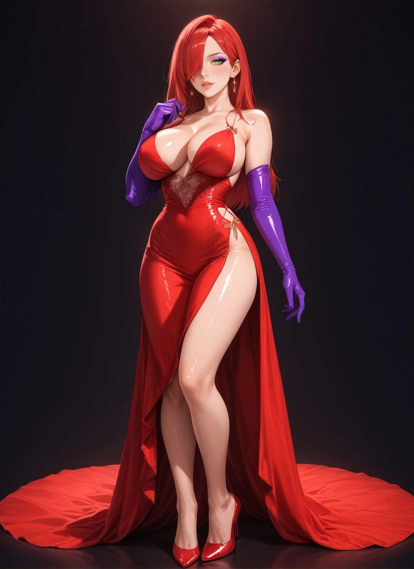 1girl, breasts, dress, gloves, large breasts, elbow gloves · Yamete.gg