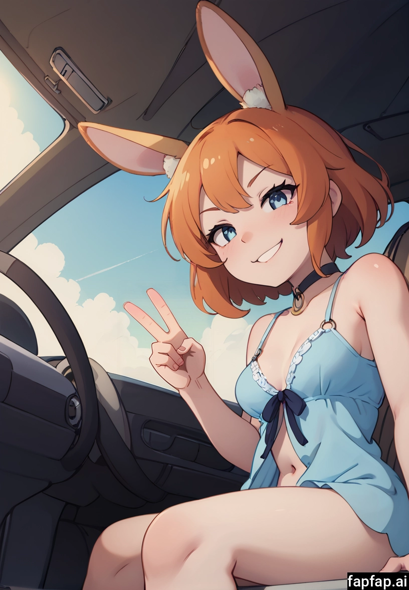 1girl, animal ears, solo, breasts, smile, navel · Yamete.gg
