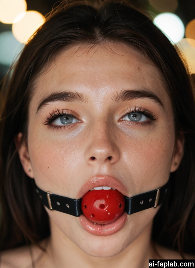 1girl, solo, gag, ball gag, gagged, looking at viewer · Yamete.gg