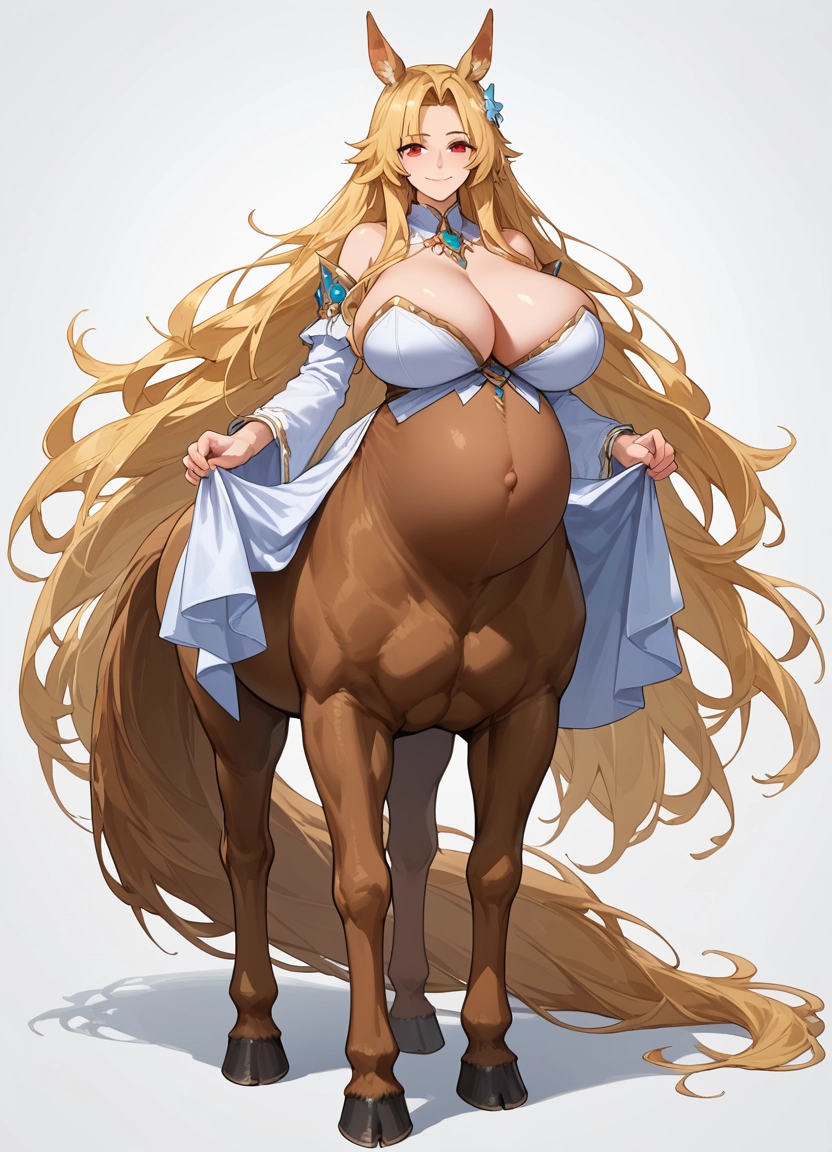 1girl, breasts, long hair, animal ears, monster girl, taur · Yamete.gg