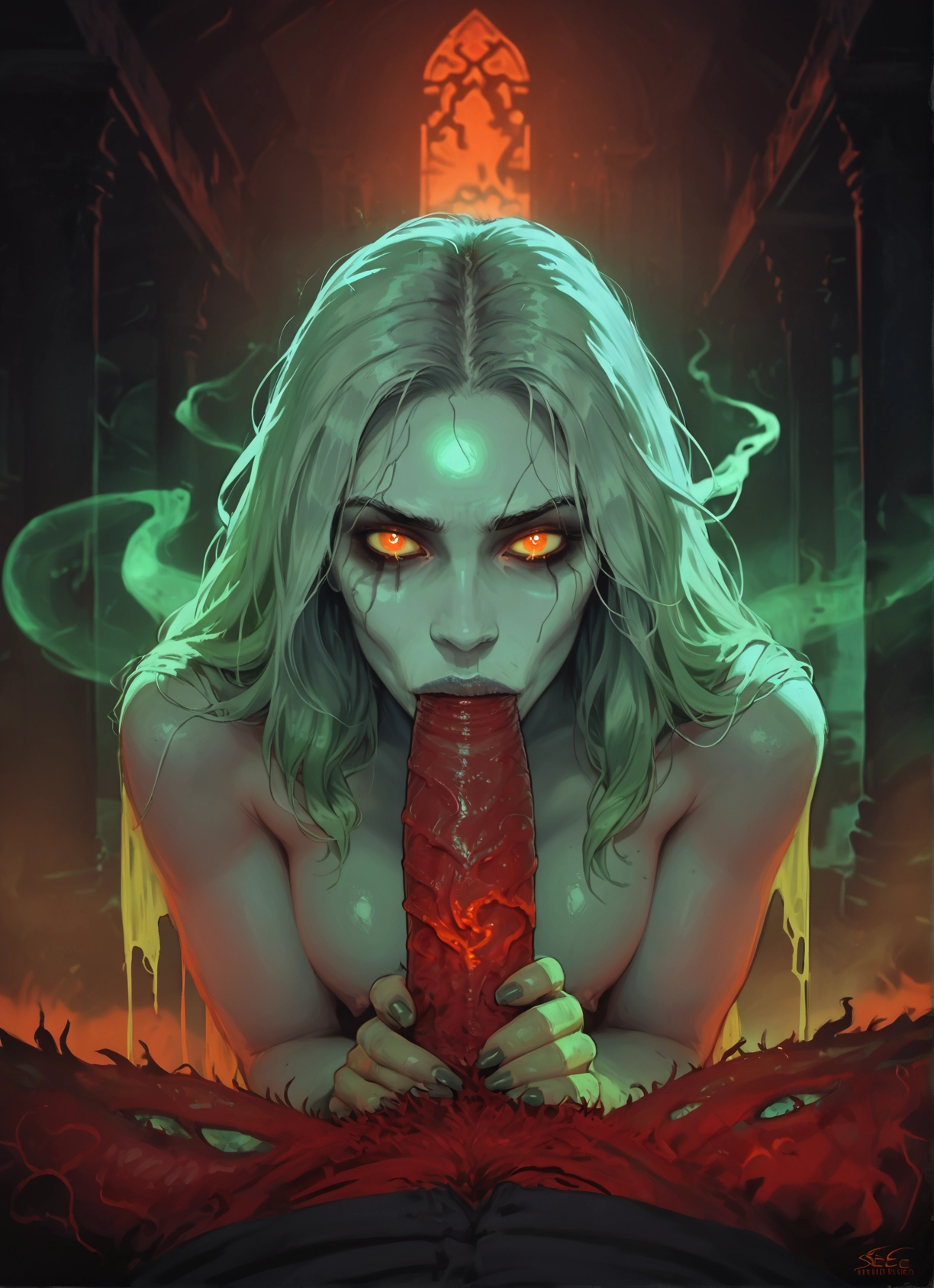 penis, 1girl, hetero, oral, fellatio, 1boy · Yamete.gg