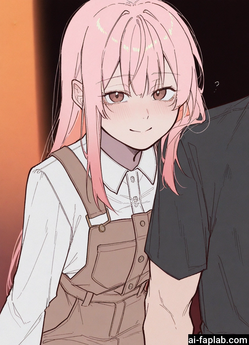 1girl, pink hair, blush, smile, 1boy, long hair