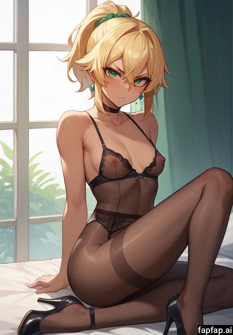 1girl, solo, breasts, pantyhose, blonde hair, green eyes · Yamete.gg