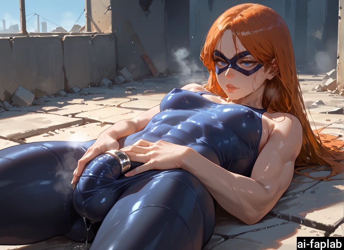 1girl, solo, long hair, blue eyes, mask, covered nipples · Yamete.gg