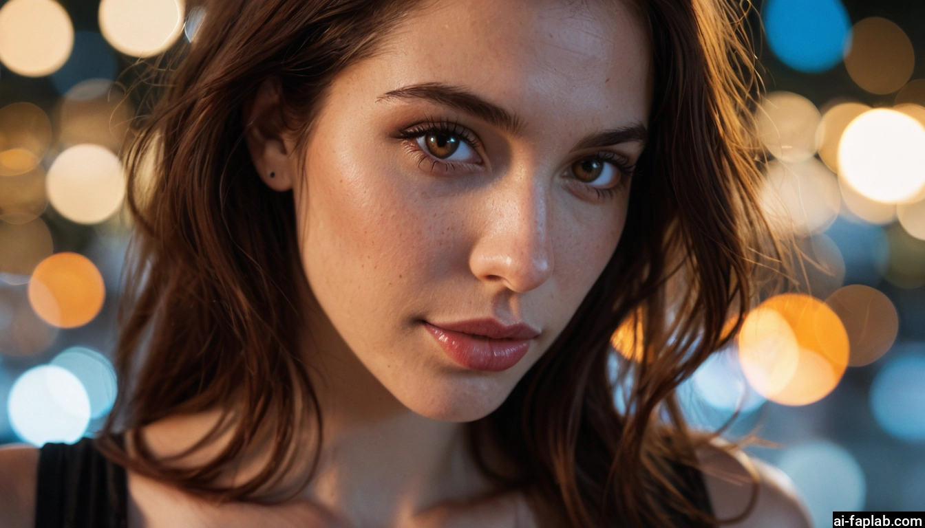 1girl, solo, brown eyes, brown hair, looking at viewer, lips · Yamete.gg