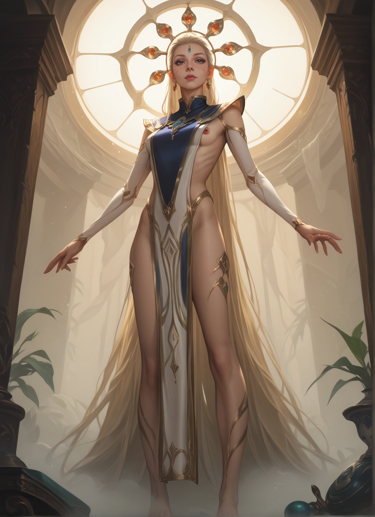 1girl, long hair, solo, breasts, very long hair, blonde hair · Yamete.gg