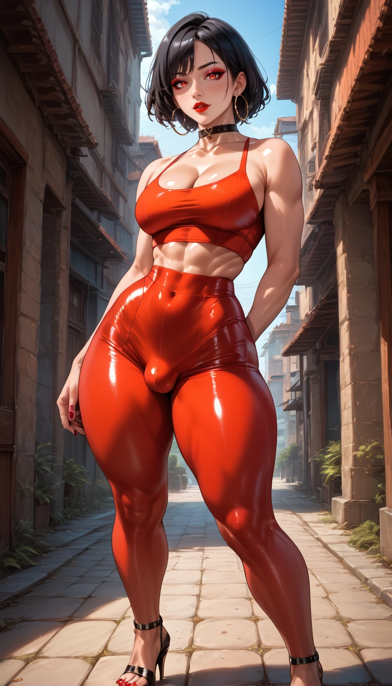 1girl, breasts, high heels, solo, short hair, jewelry · Yamete.gg