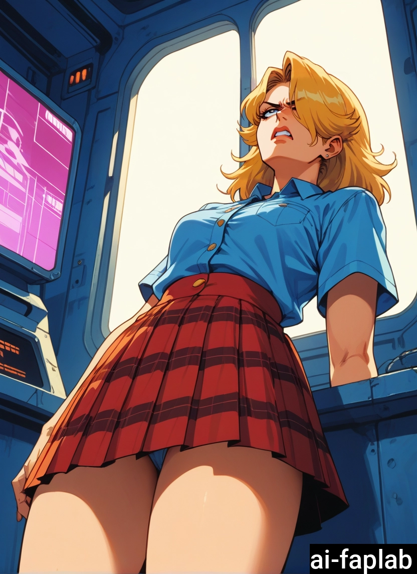 1girl, skirt, blonde hair, underwear, solo, panties · Yamete.gg