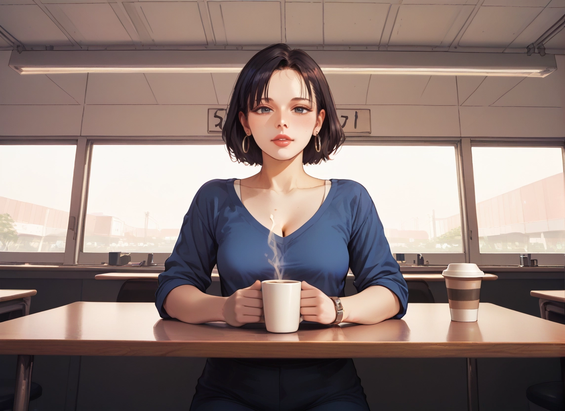 1girl, breasts, cup, solo, looking at viewer, short hair · Yamete.gg