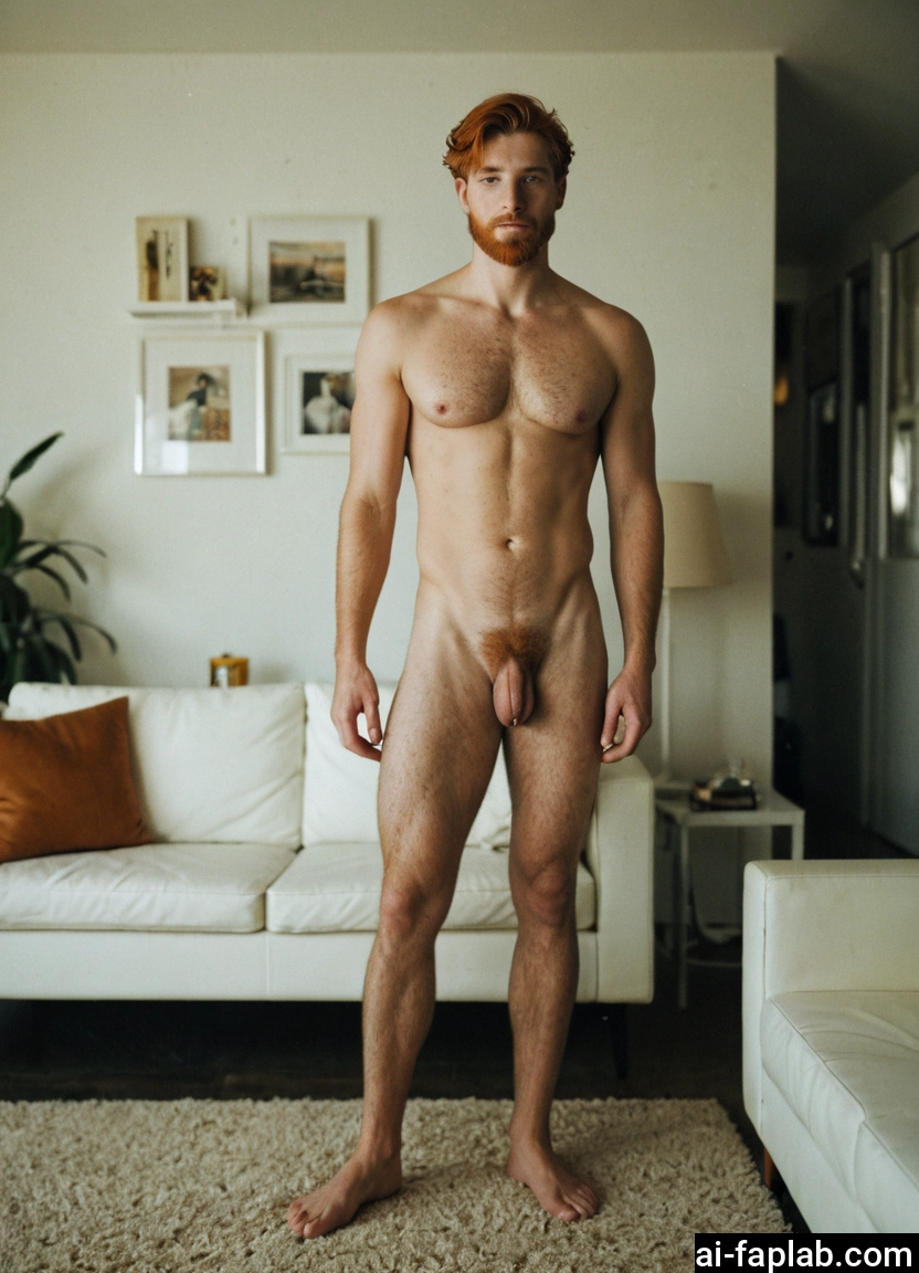 bara, 1boy, male focus, solo, penis, facial hair · Yamete.gg