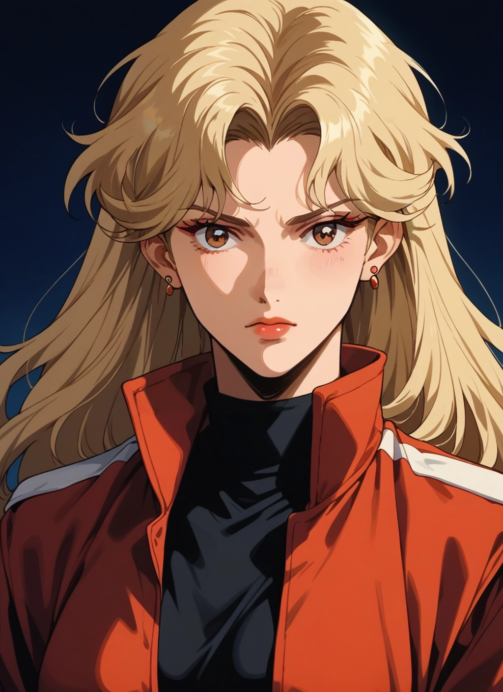 1girl, solo, blonde hair, jewelry, earrings, long hair · Yamete.gg