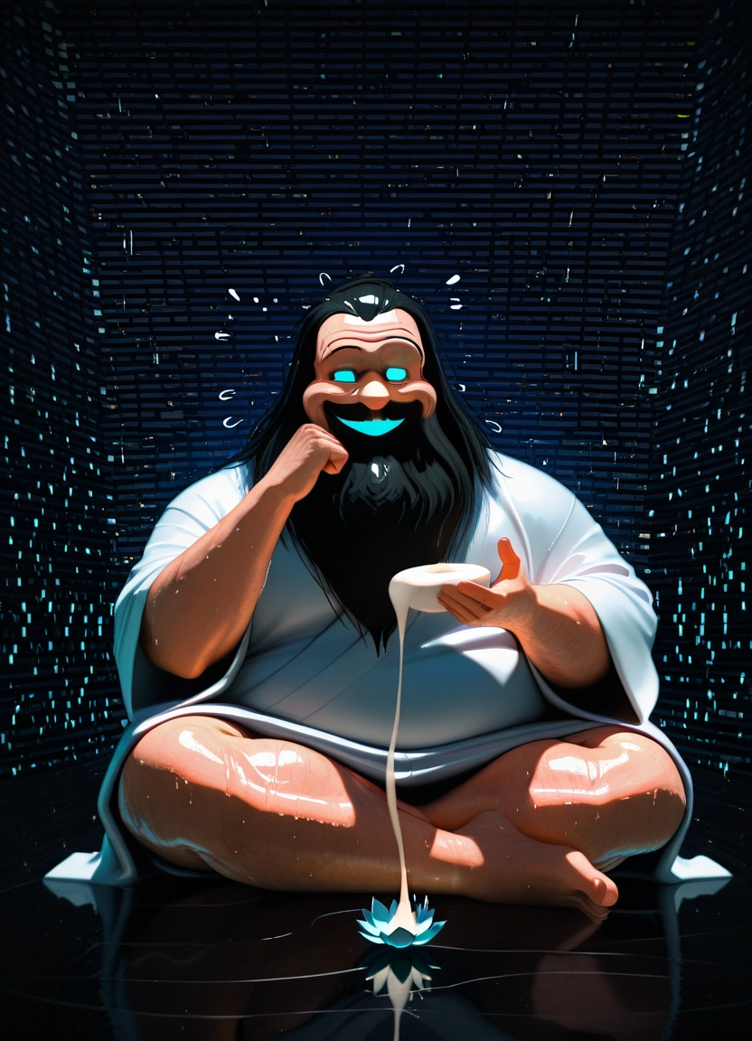 1boy, facial hair, male focus, solo, beard, sitting · Yamete.gg