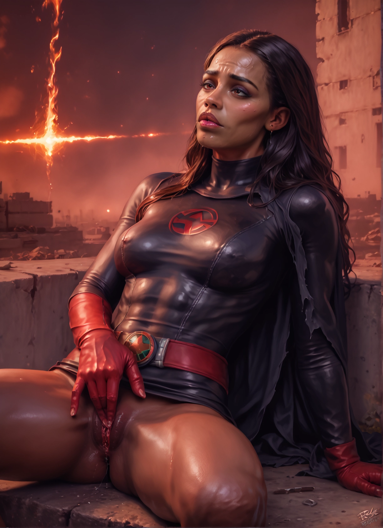 1girl, solo, gloves, breasts, pussy, jewelry · Yamete.gg