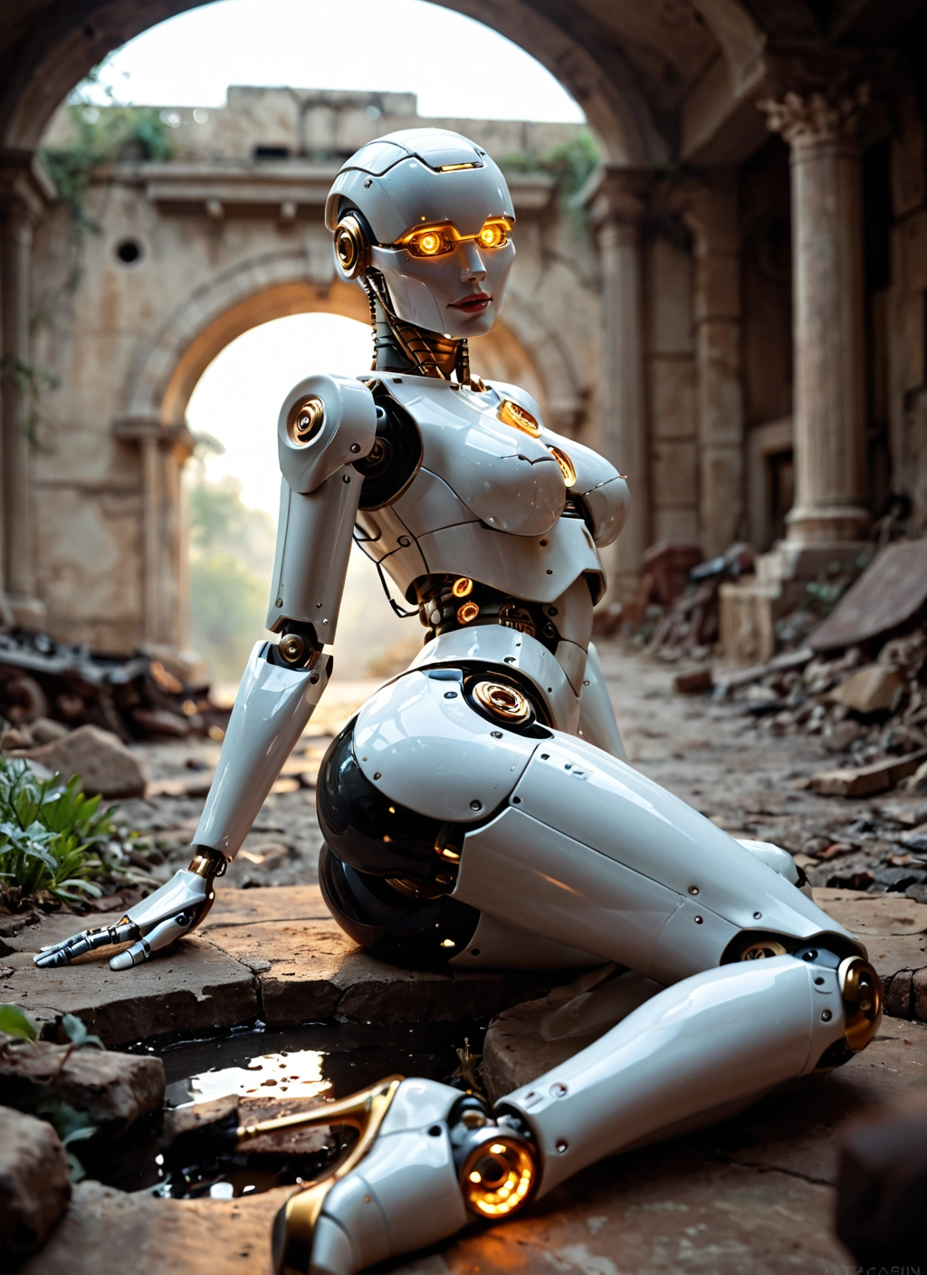 1girl, solo, robot, robot joints, humanoid robot, breasts · Yamete.gg