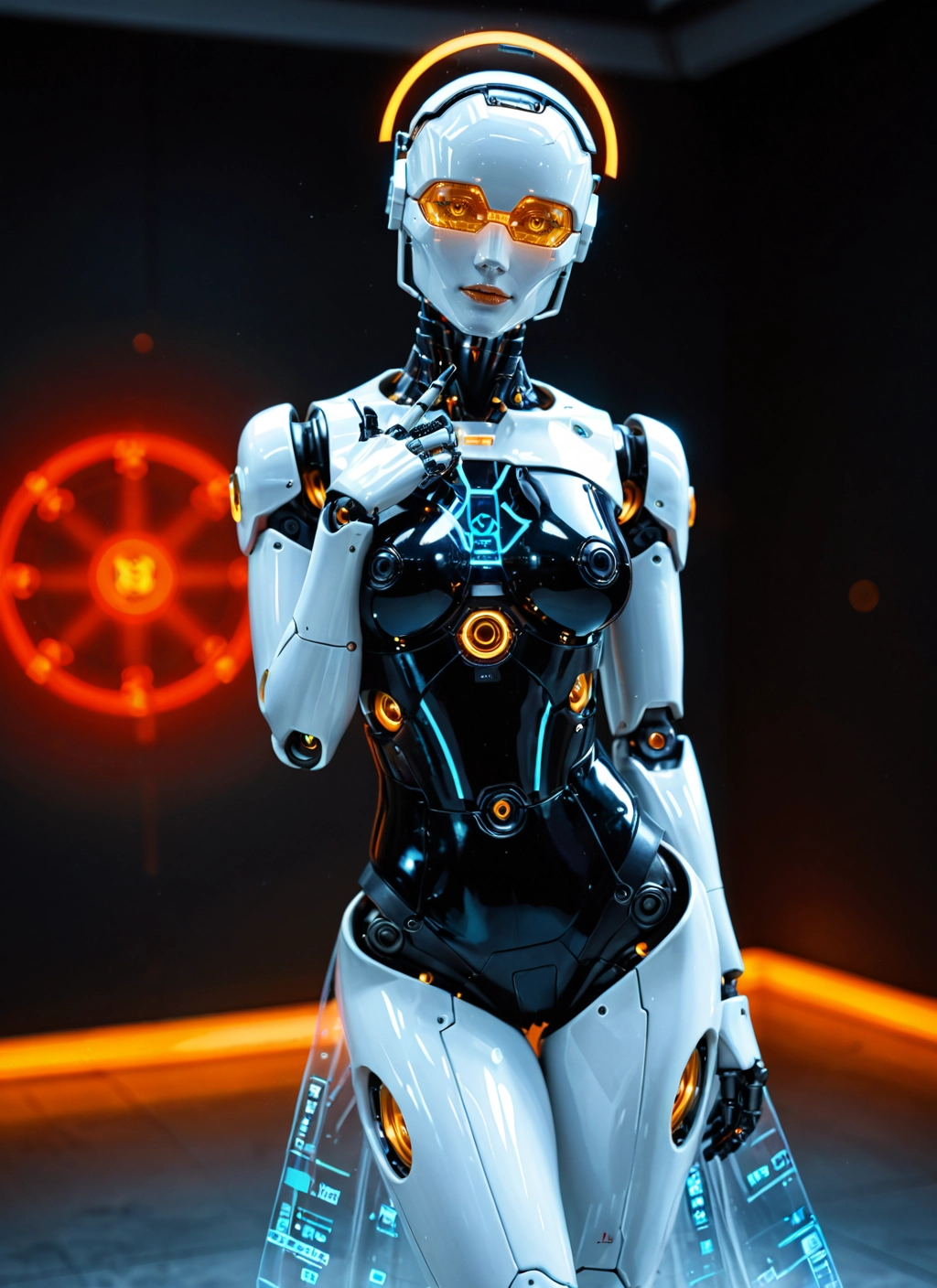 1girl, solo, breasts, lips, thigh gap, robot joints · Yamete.gg