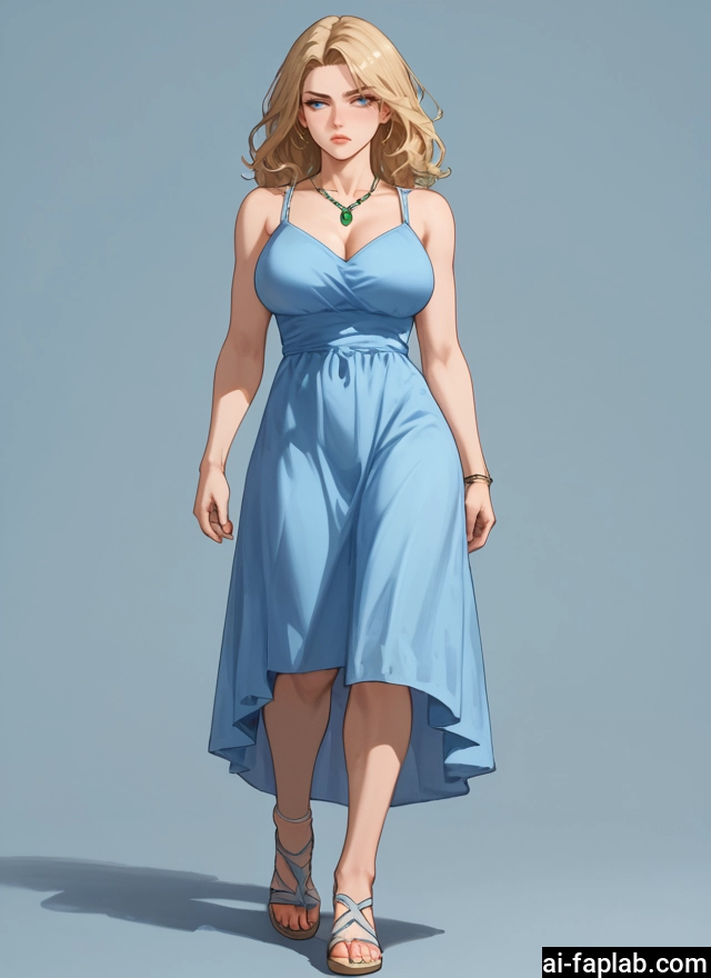 1girl, breasts, dress, blonde hair, blue eyes, jewelry · Yamete.gg