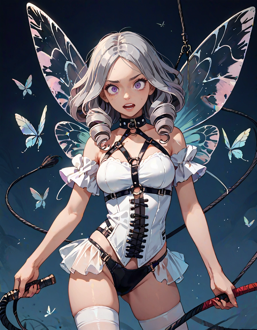 1girl, solo, whip, thighhighs, holding whip, looking at viewer · Yamete.gg