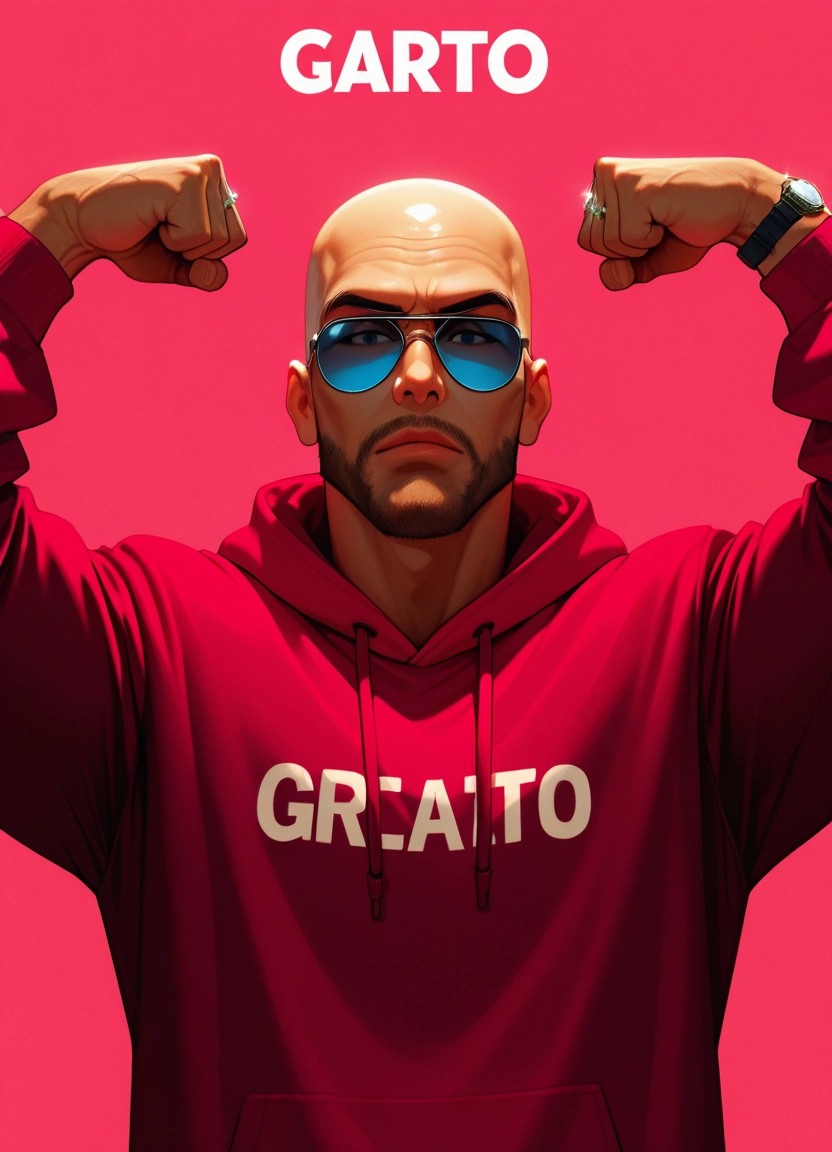 solo, 1boy, male focus, facial hair, sunglasses, bald · Yamete.gg