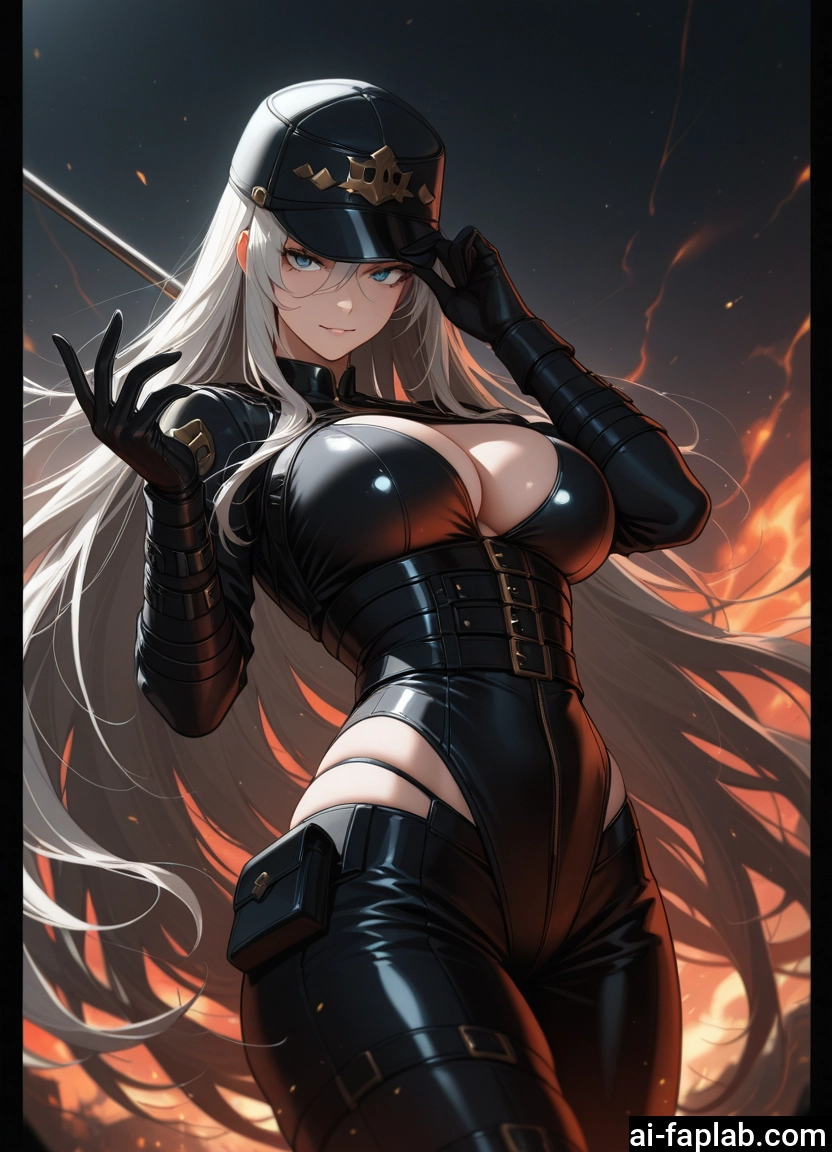 1girl, breasts, long hair, hat, blue eyes, large breasts · Yamete.gg