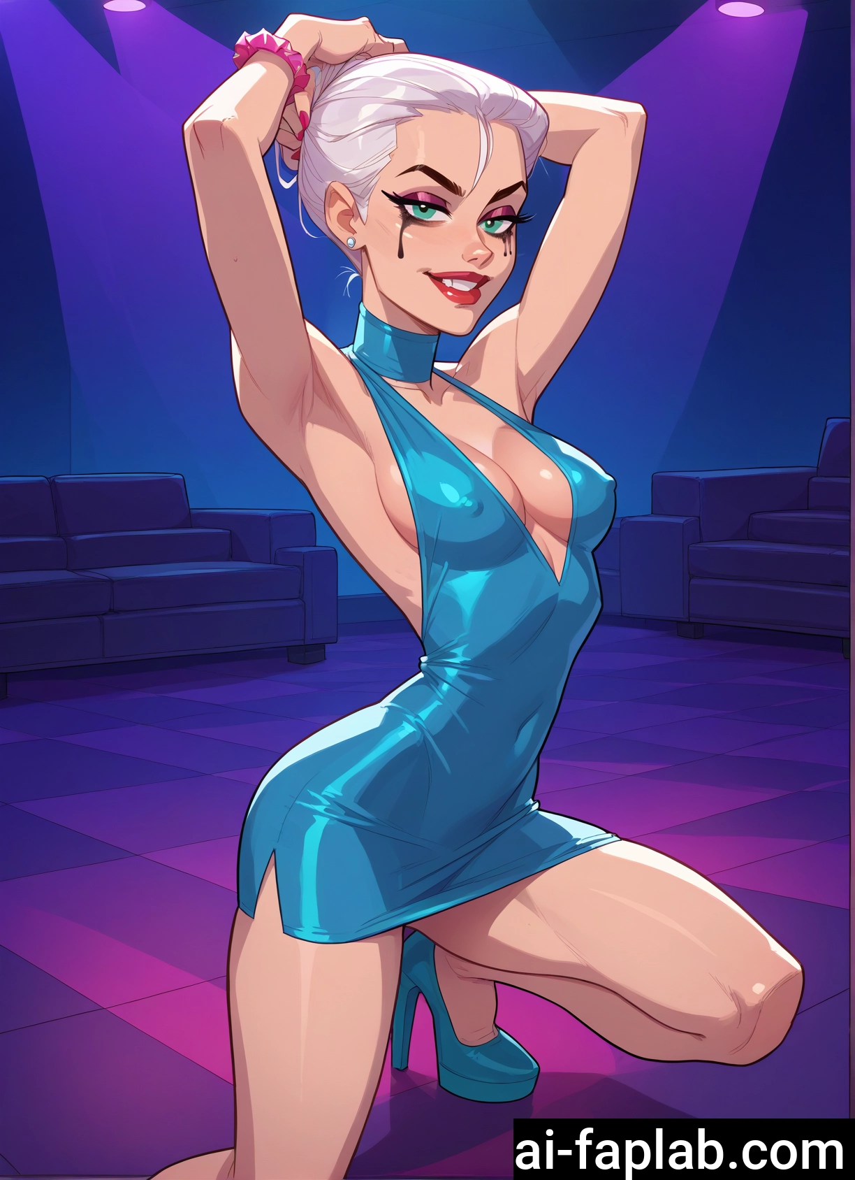 1girl, breasts, solo, dress, high heels, armpits · Yamete.gg