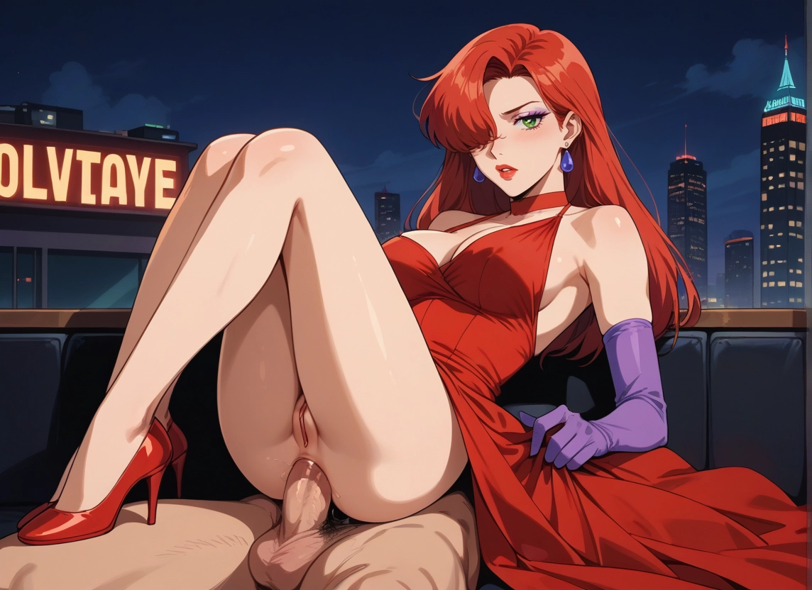 1girl, penis, 1boy, dress, gloves, anal · Yamete.gg