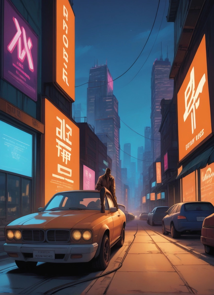 car, motor vehicle, ground vehicle, night, city, outdoors · Yamete.gg