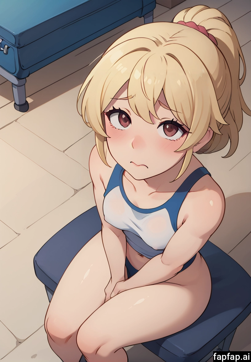 1girl, blonde hair, solo, sitting, breasts, looking at viewer · Yamete.gg