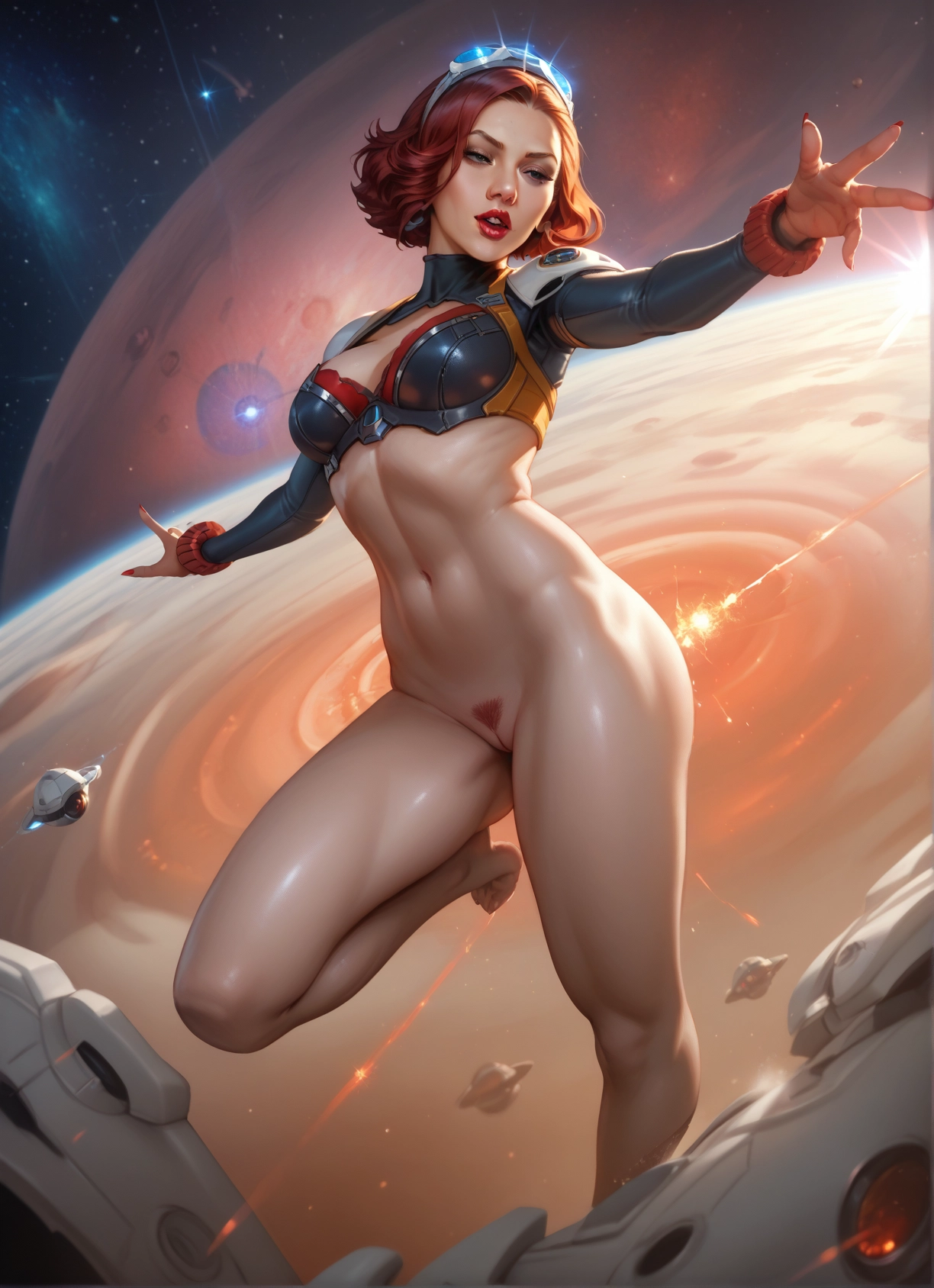 1girl, pubic hair, female pubic hair, breasts, pussy, solo · Yamete.gg