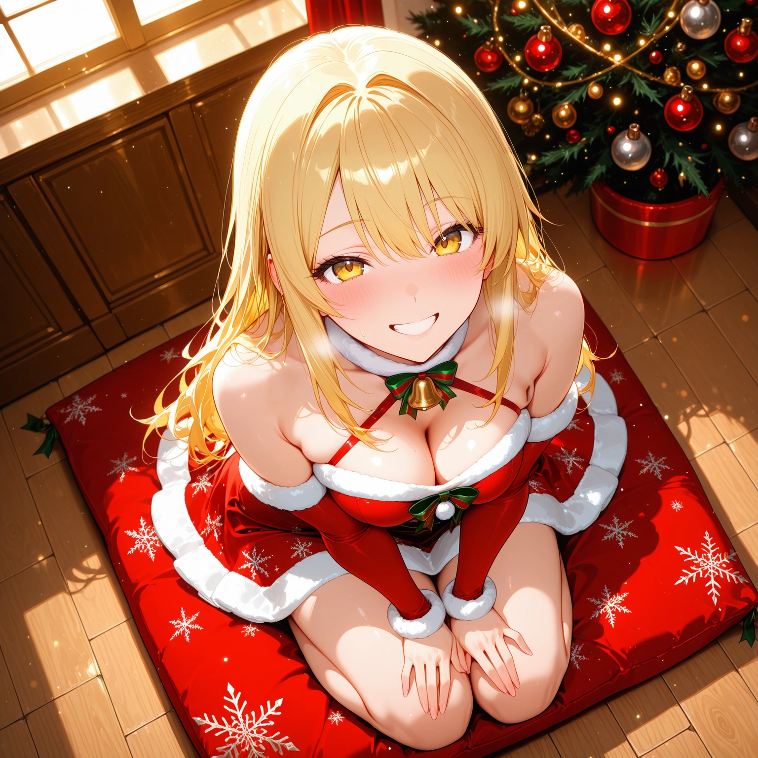 1girl, breasts, blonde hair, smile, solo, long hair · Yamete.gg