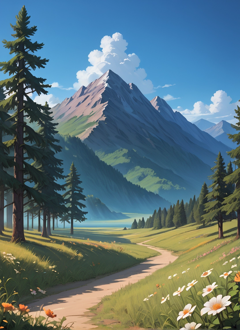 no humans, scenery, flower, tree, cloud, sky · Yamete.gg