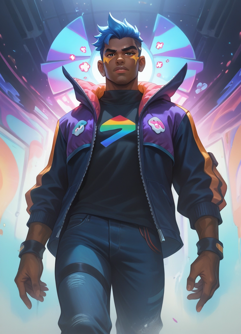bara, 1boy, male focus, solo, jacket, pants