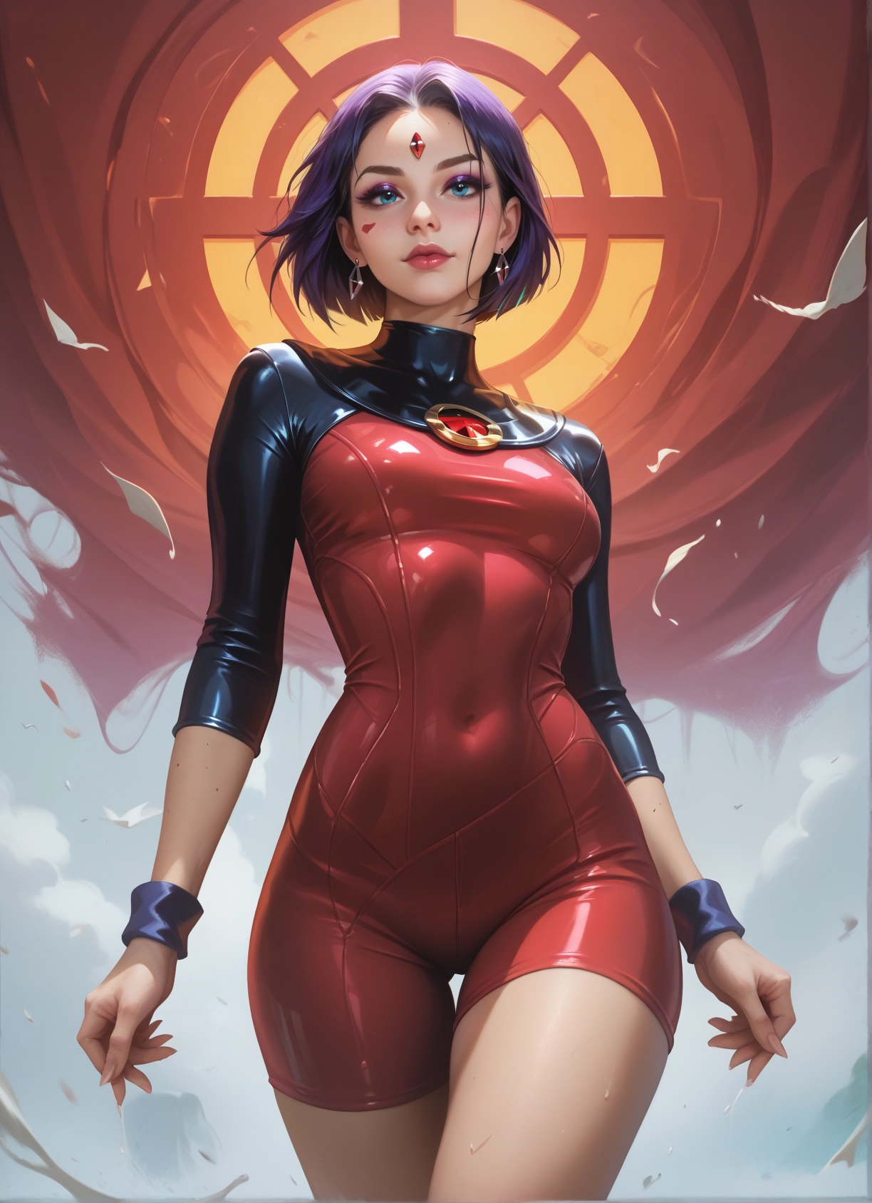 1girl, solo, jewelry, earrings, blue eyes, short hair · Yamete.gg