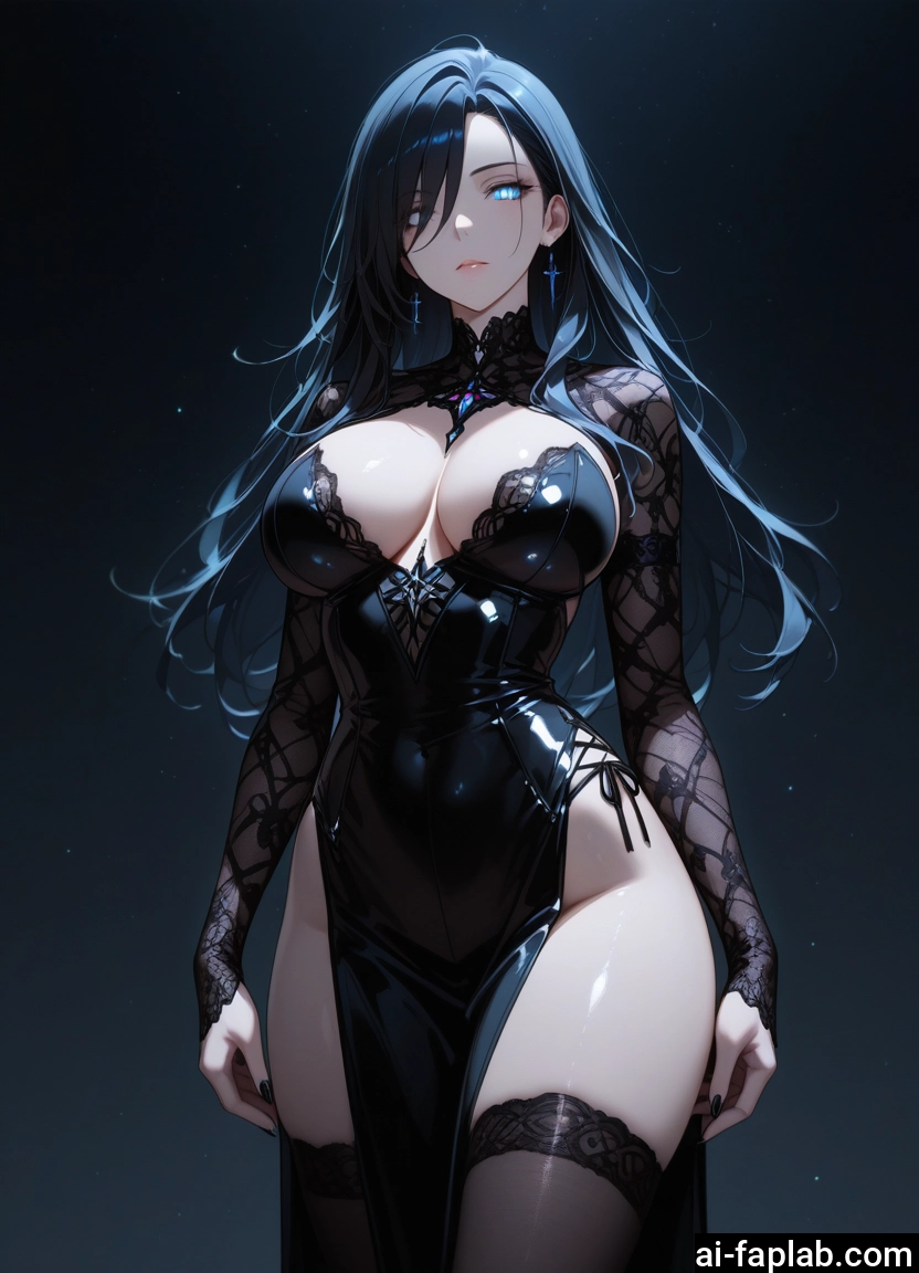 breasts, 1girl, thighhighs, large breasts, jewelry, dress