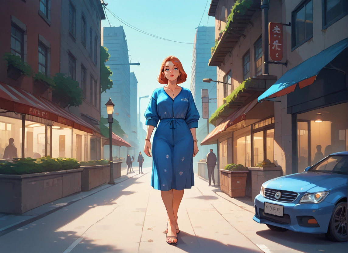 car, motor vehicle, ground vehicle, 1girl, dress, outdoors · Yamete.gg