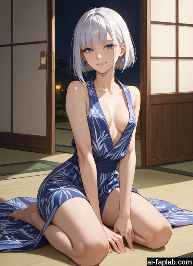 1girl, breasts, blue eyes, jewelry, earrings, solo · Yamete.gg