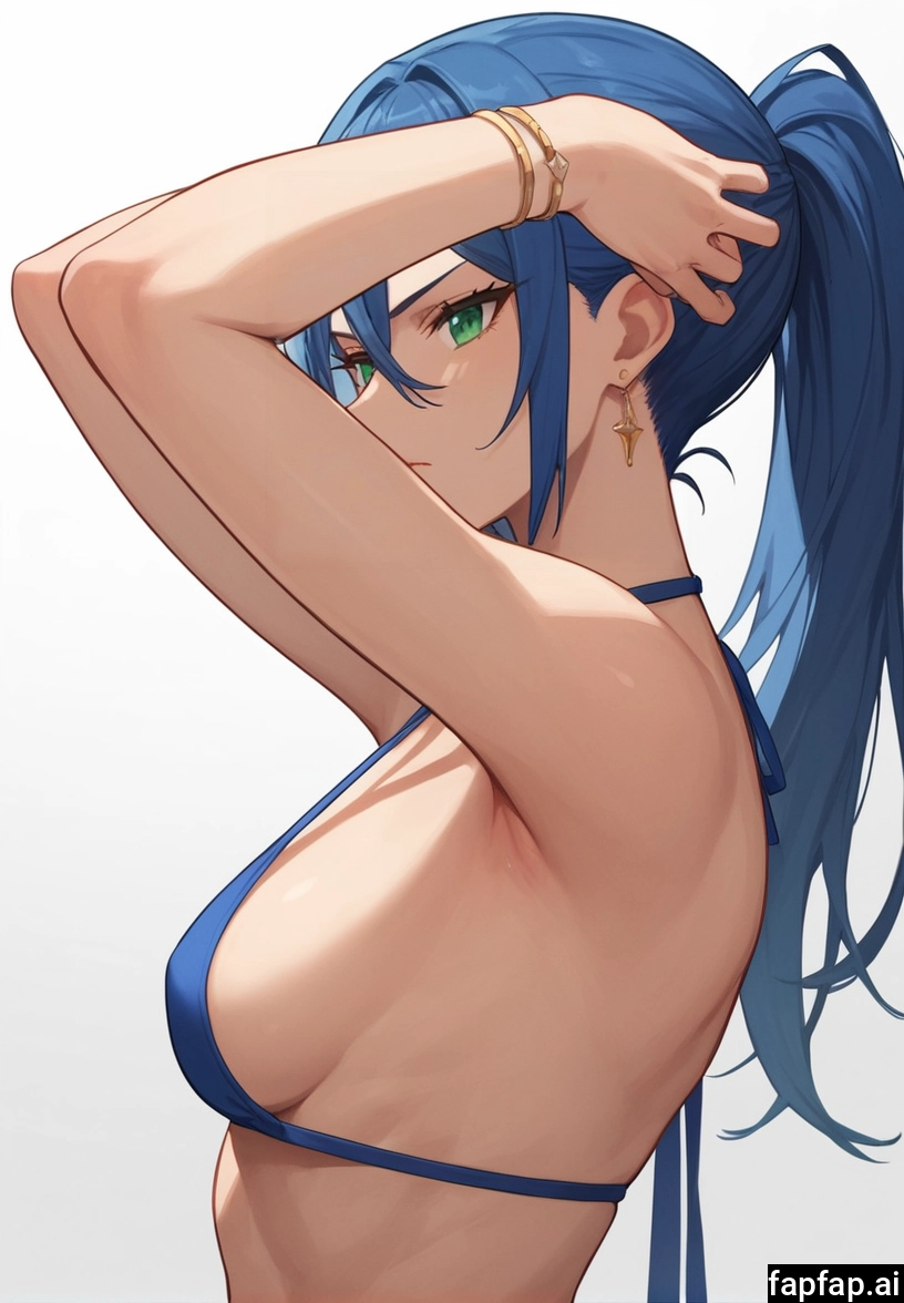 1girl, solo, breasts, swimsuit, green eyes, jewelry · Yamete.gg