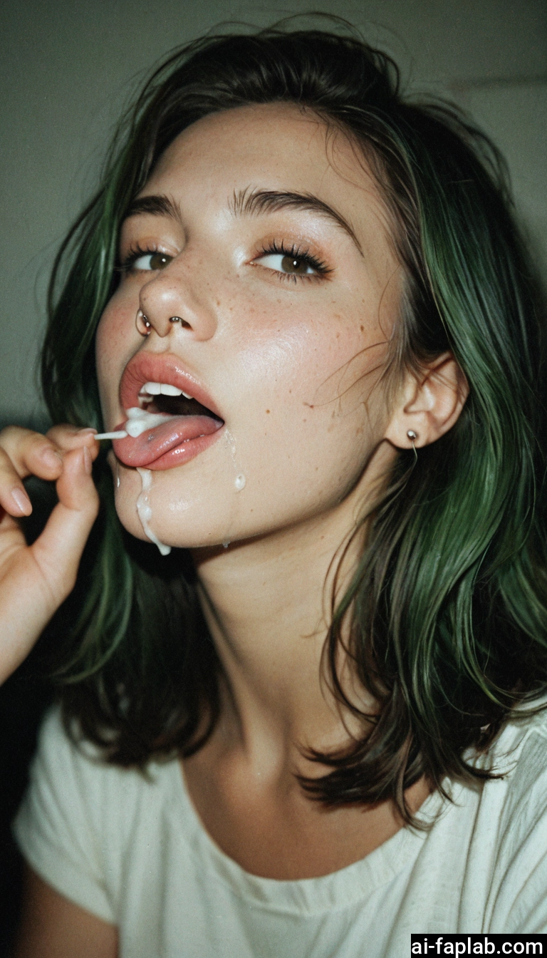 1girl, solo, cum, cum in mouth, jewelry, earrings · Yamete.gg