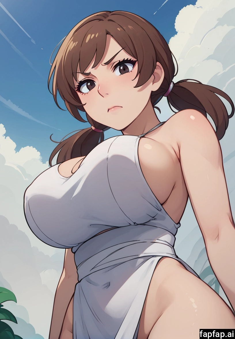 1girl, breasts, brown hair, solo, twintails, brown eyes · Yamete.gg