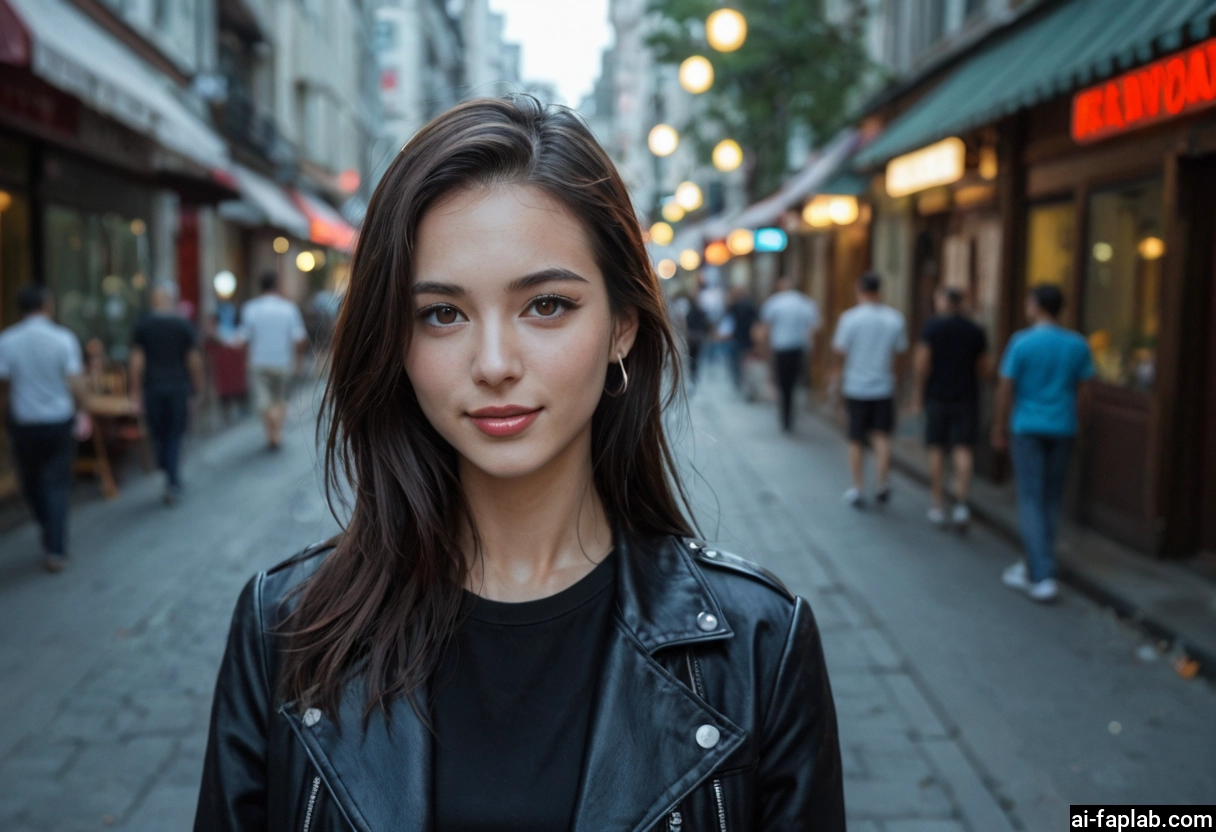 jewelry, earrings, 1girl, brown eyes, jacket, brown hair · Yamete.gg